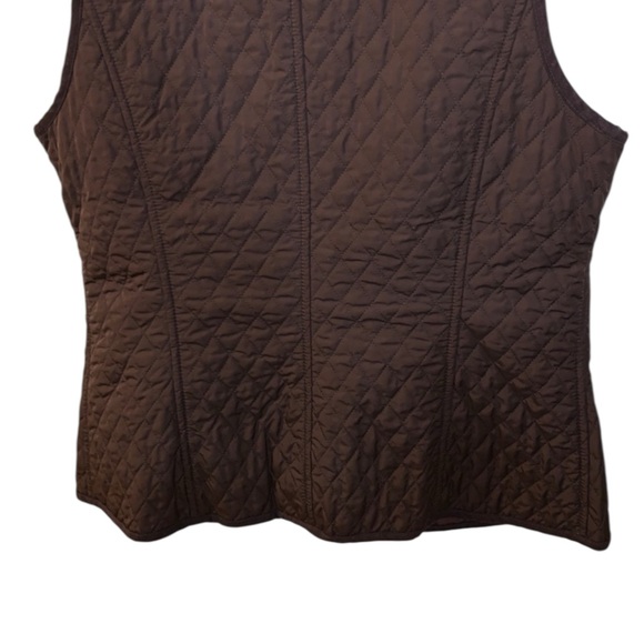 TALBOTS Quilted Vest in Chocolate Brown Size Medium — FALL STAPLE PIECE!!! - Picture 3 of 8